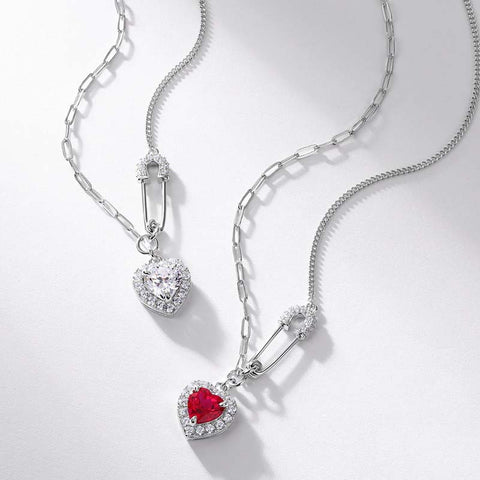 Personalised Red Gemstone Charms Necklaces