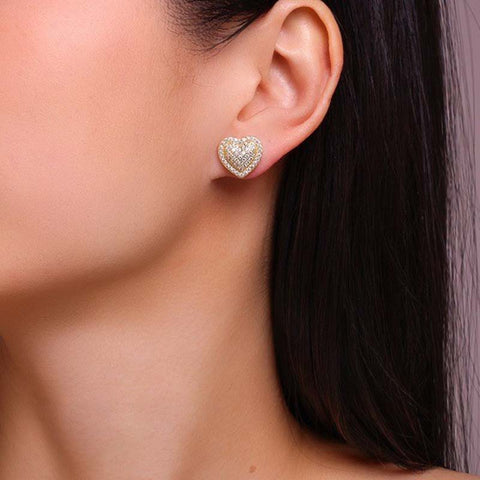 Fashion Heart Moissanite Earrings