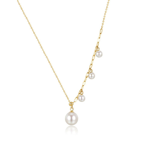 Fashionable Sterling Silver Pearl Necklaces