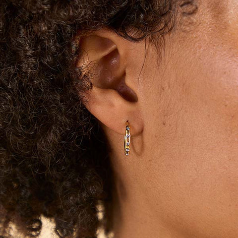 Moissanite Delicate 14ct Gold Earrings