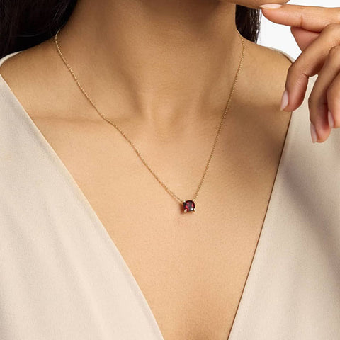 Women's Ruby Solid Gold Necklaces