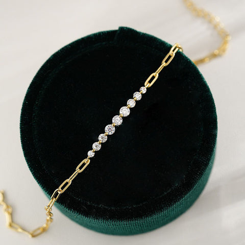 Irregular Moissanite Chain Bracelets