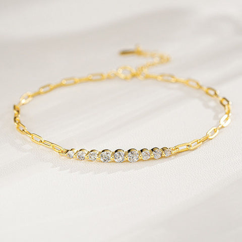 Irregular Moissanite Chain Bracelets
