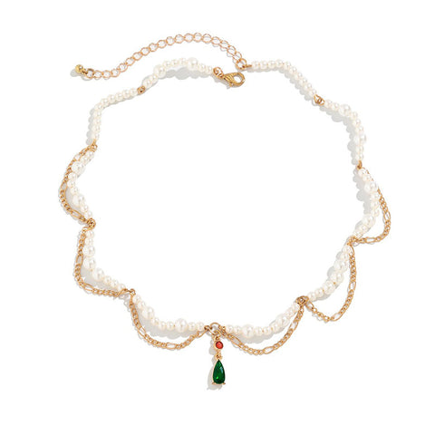Yellow Stacked Pearl Necklaces