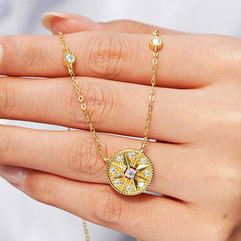 Six Star Awn 14ct Gold Necklaces