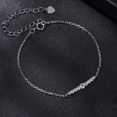 Fine Glitter Moissanite Chain Bracelets