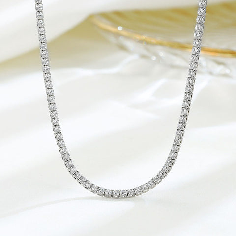 Small Diamond Chain Tennis Necklaces