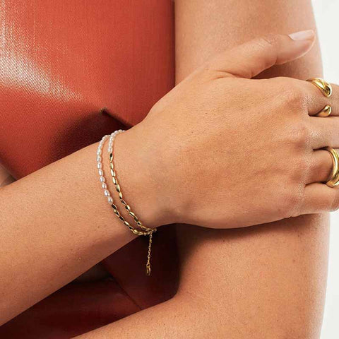 Unique Braided Pearl Bracelets