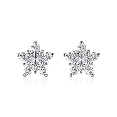 Zirconia Star Diamond Earrings