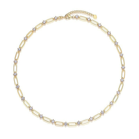 Fashion Back Moissanite Choker Necklaces