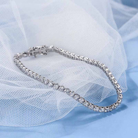 Single Row Full Zirconium Tennis Bracelets