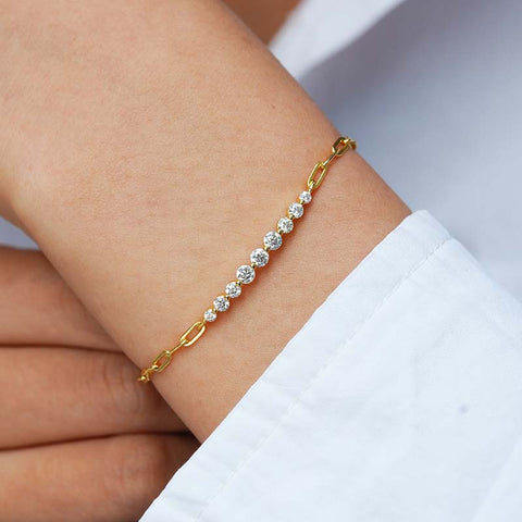 Irregular Moissanite Chain Bracelets
