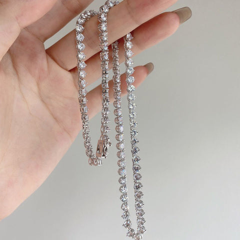 Zirconia Wedding Tennis Necklaces
