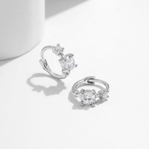 Minimalist Sparkling Diamond Earrings