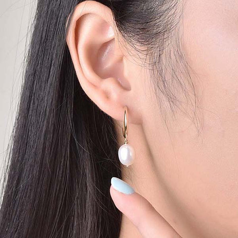 Irregular Natural Pearl Earrings