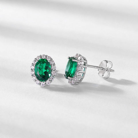 Emerald Vintage Stud Earrings