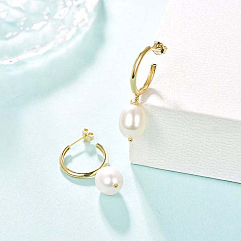 Irregular Natural Pearl Earrings