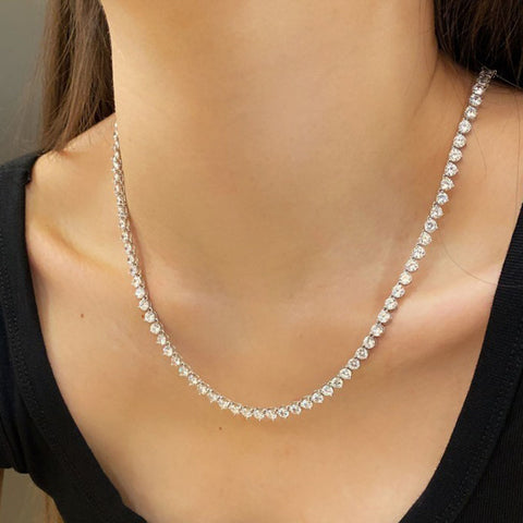 Zirconia Wedding Tennis Necklaces