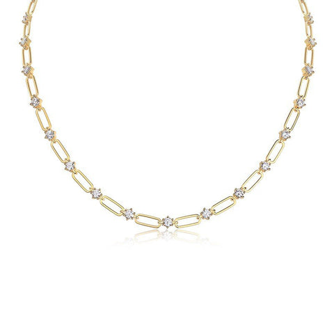 Fashion Back Moissanite Choker Necklaces